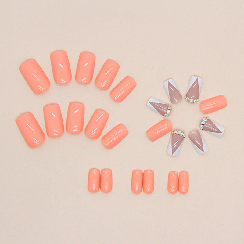 Elegante Kristallbesetzte Press-On Nageltips Brehn