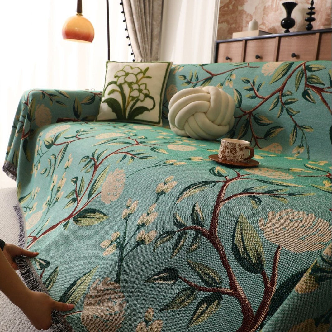 Künstlerischer floraler Druck Sofa Überwurf