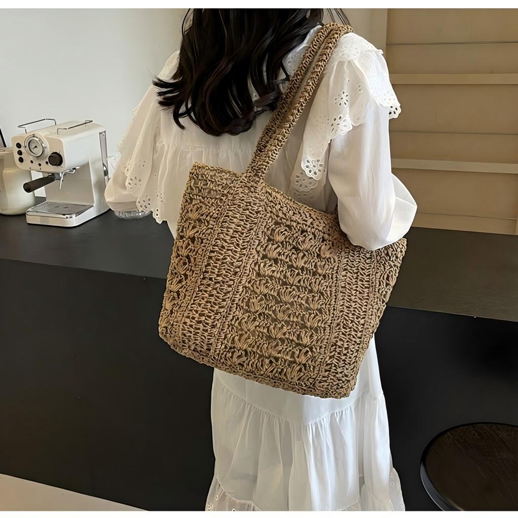 Handtasche Im Boho-Stil Aus Geflochtenem Naturmaterial Brehn