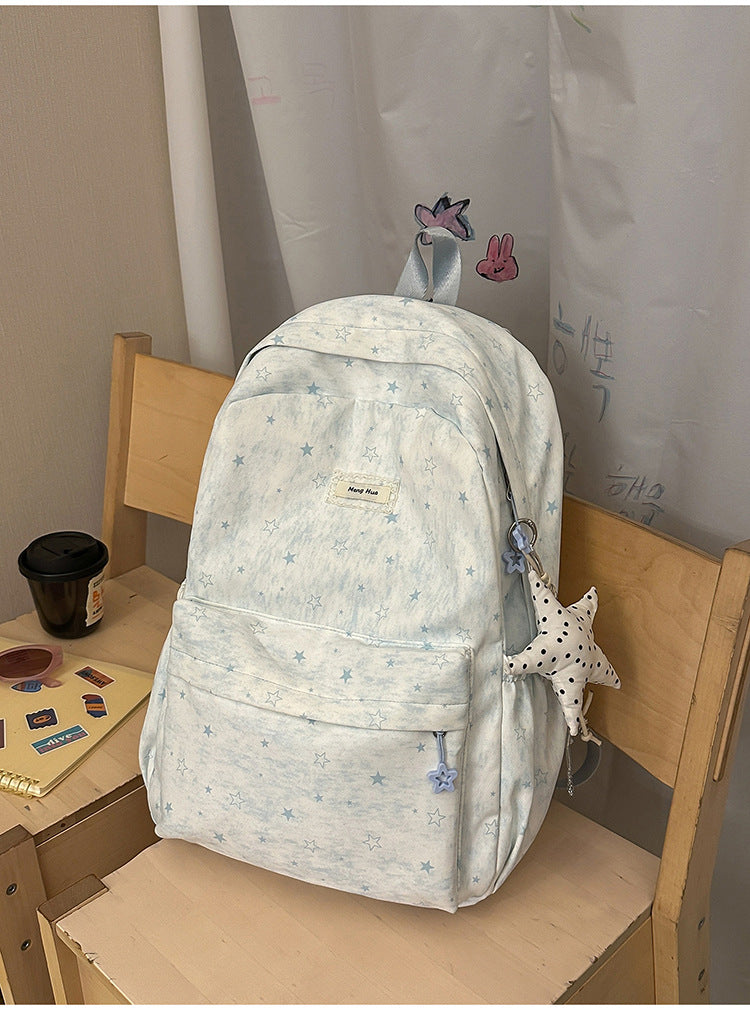 Vielseitiger Sternmuster-Schulrucksack