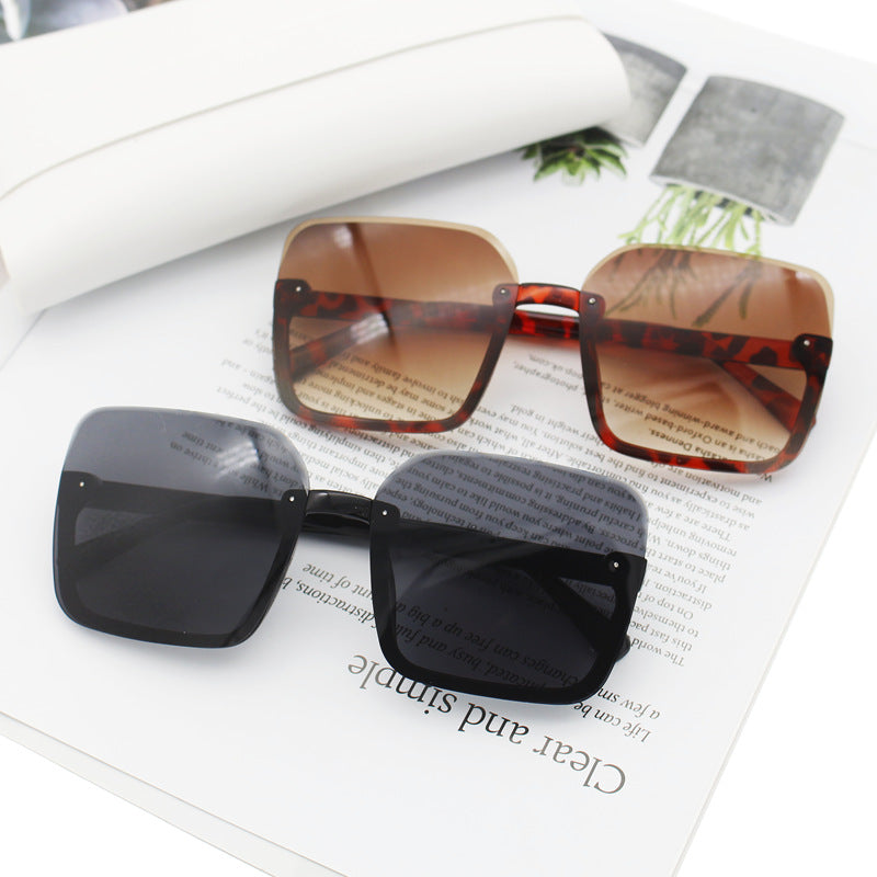 Damen quadratische Sonnenbrille mit extravagantem Leopardenmuster Brehn