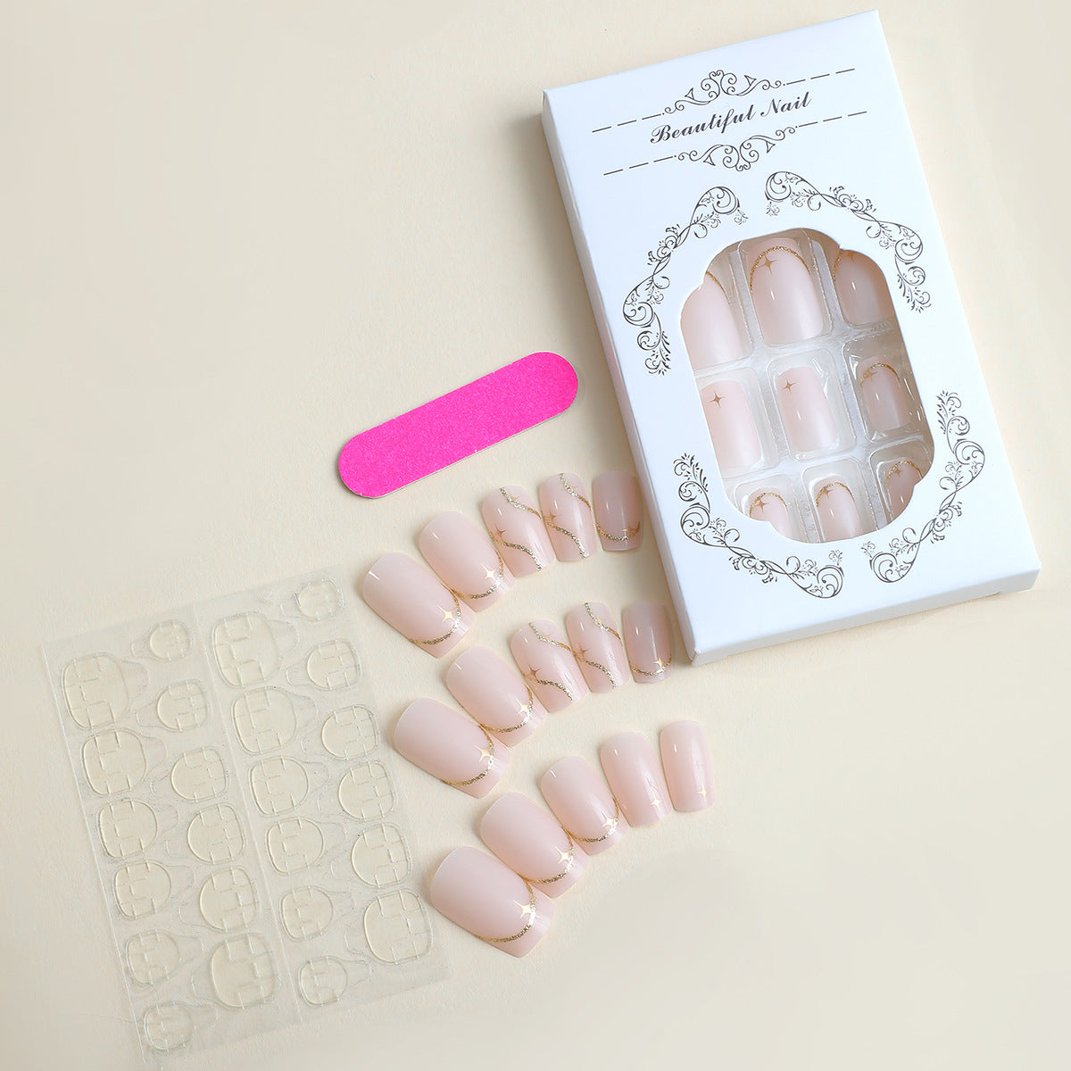 Elegantes Press-On Nail Art Set Brehn