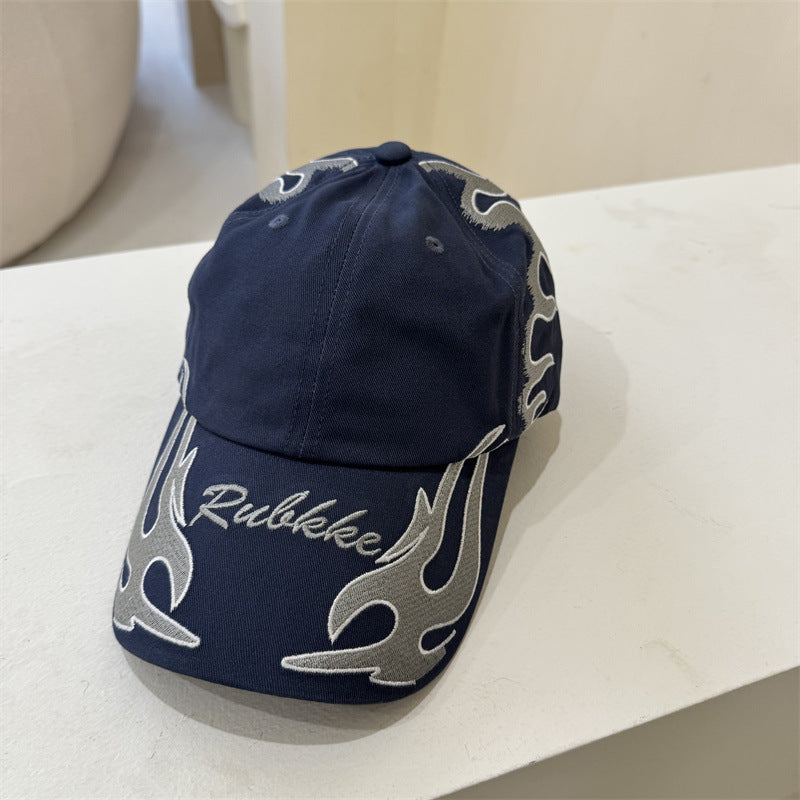 Herren Graphic Flame-Stickerei Baseballmütze Brehn