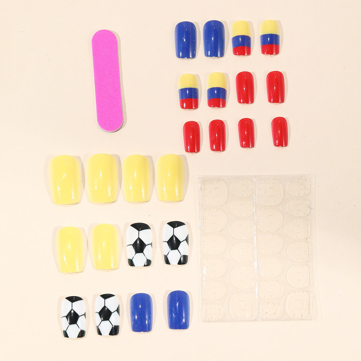 Fußball-Themen Acryl Nagel Kunst Set Brehn