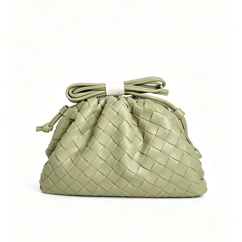Elegante Gewebte Leder Eimer Tasche Brehn