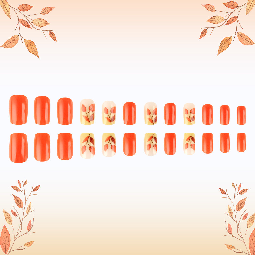Herbst-Themen Press-On Nagelkunst Set Brehn