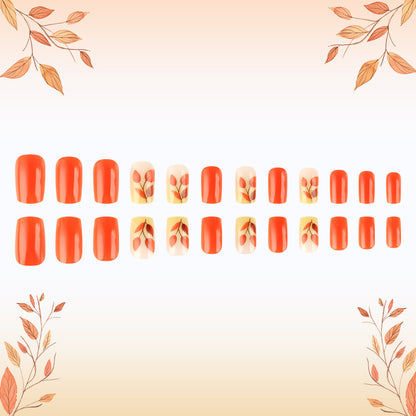 Herbst-Themen Press-On Nagelkunst Set Brehn