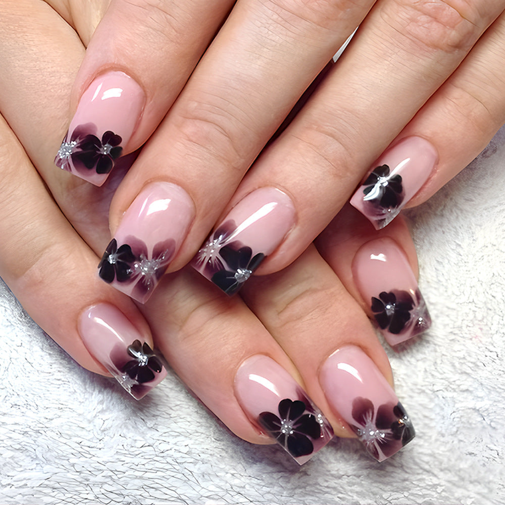Elegante florale Acryl-Press-On-Nägel Brehn