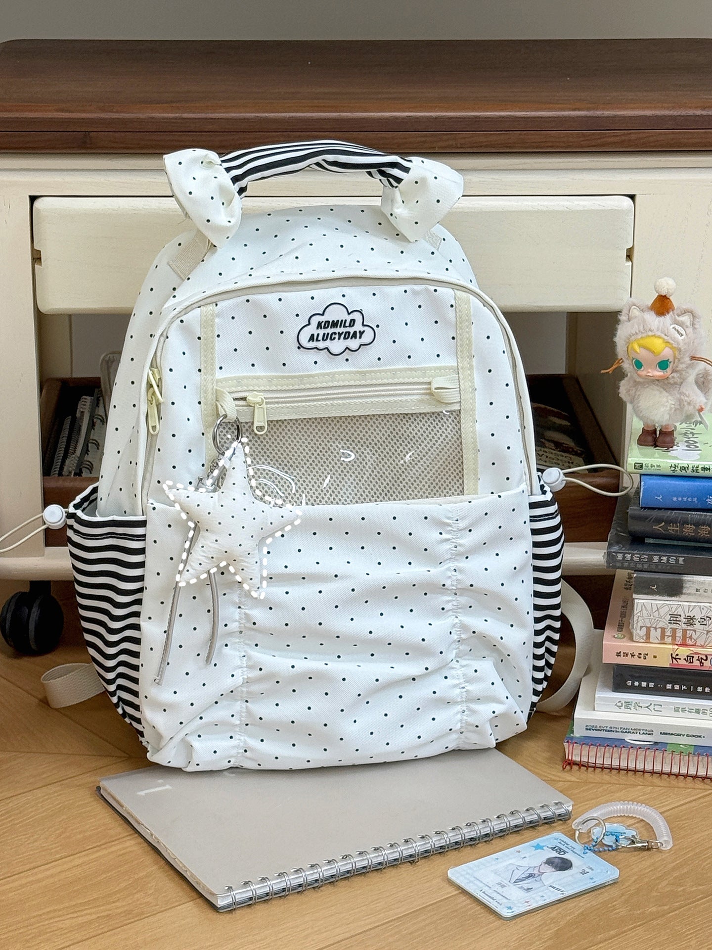 Spaßiger und stylischer Wunschpunkt-Schulrucksack