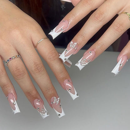 Elegante Stiletto Acryl Nagelkunst Verlängerungen Brehn