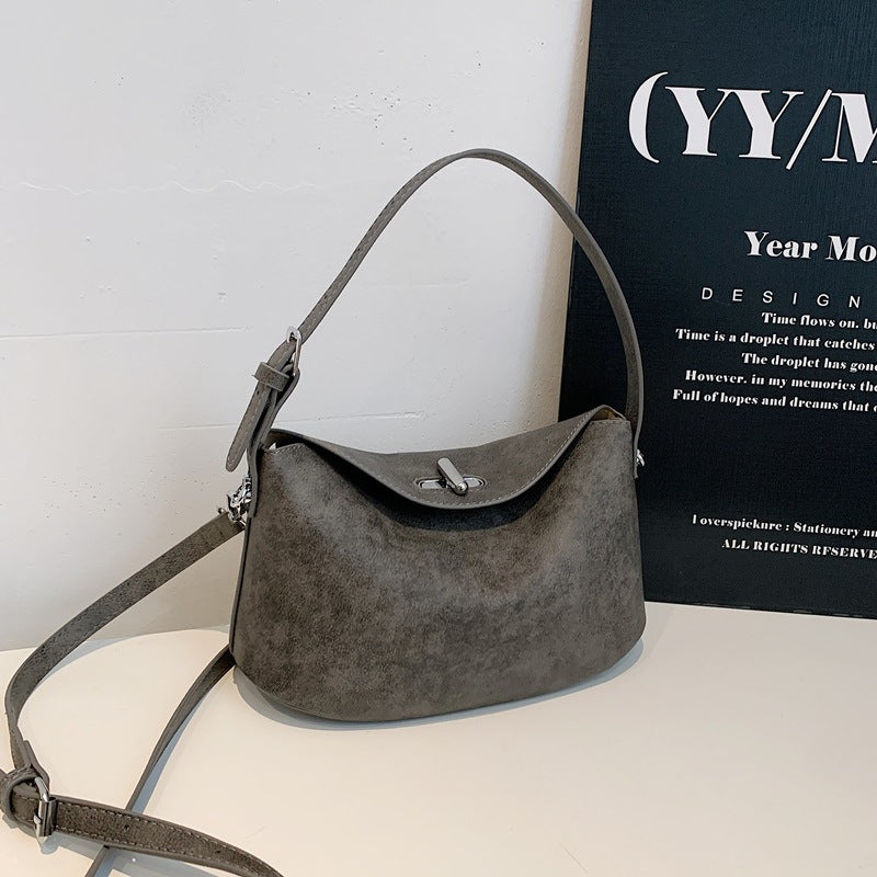 Elegante Soft-Suede Schultertasche Brehn