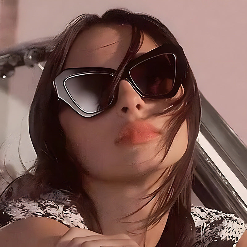 Damen trendy Cat-Eye Sonnenbrille mit elegantem Rahmen und UV-Schutz Brehn