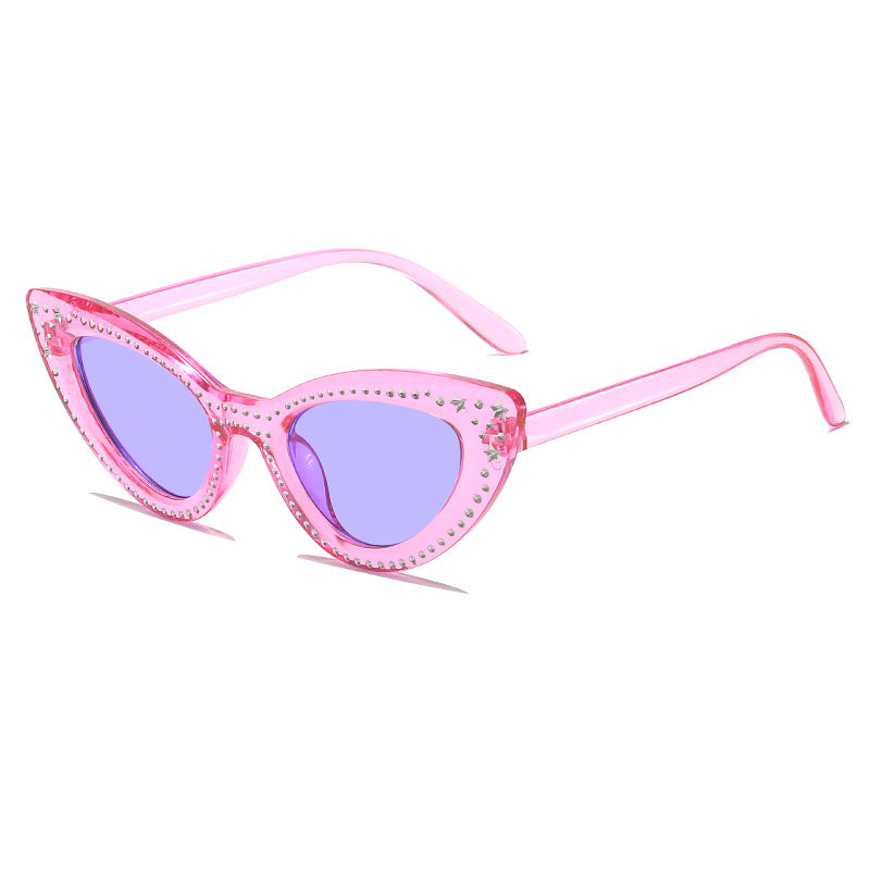 Glamouröse mit Strass verziertes Katzenaugen-Sonnenbrille Brehn