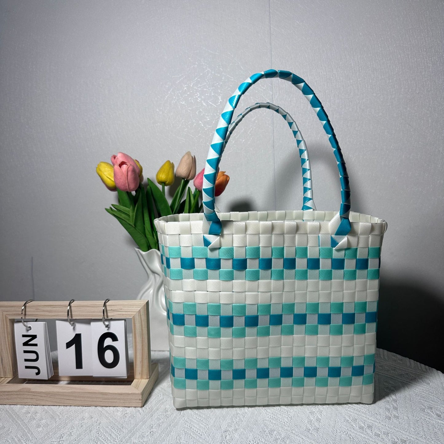 Geflochtene Handtasche mit Stabilen Griffen Brehn