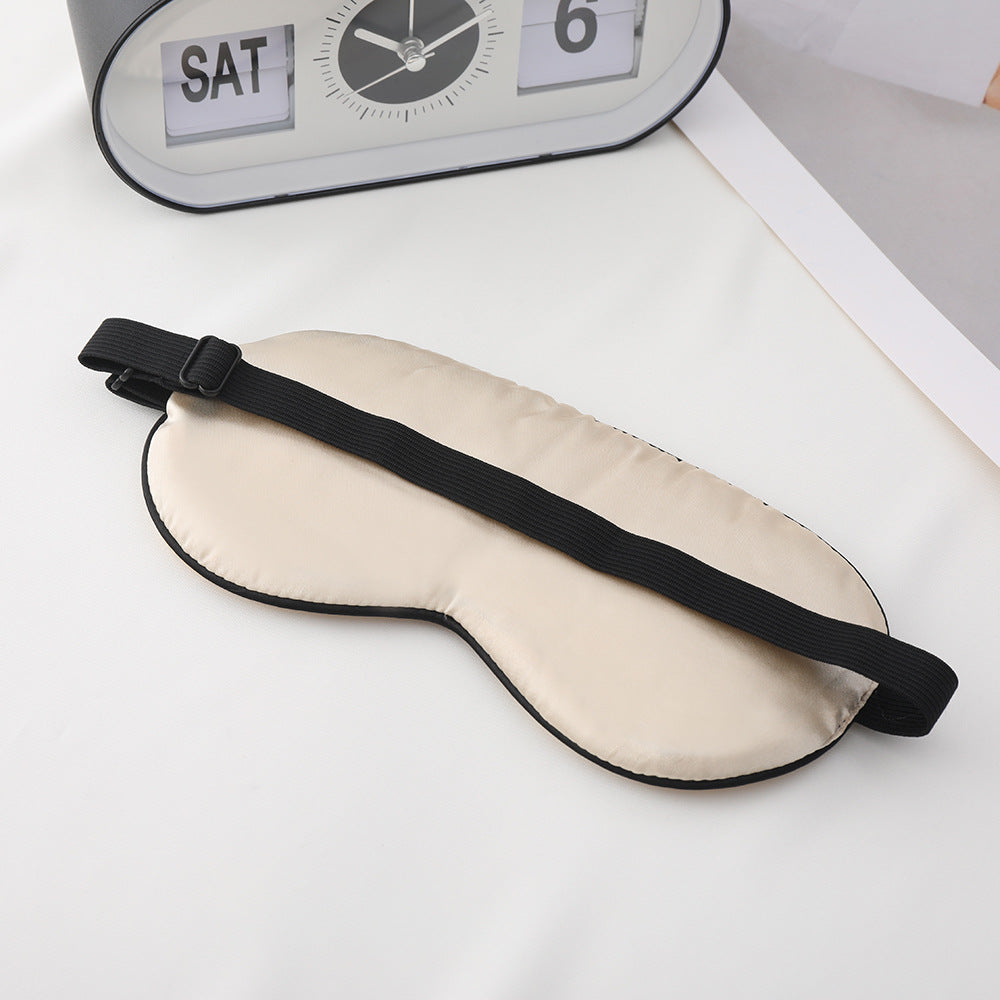Unisex nan gestickte konturierte Schlafmaske mit dekorativer Schrift-Stickerei und verstellbarem Elastikband Brehn