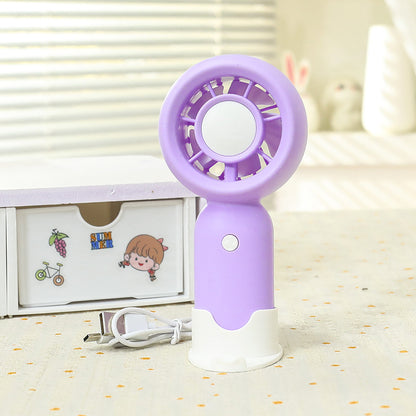 Unisex nan tragbarer wiederaufladbarer USB-Handventilator mit kindersicherem Bären-Design, abnehmbarem Standfuß und leisem Motor Brehn