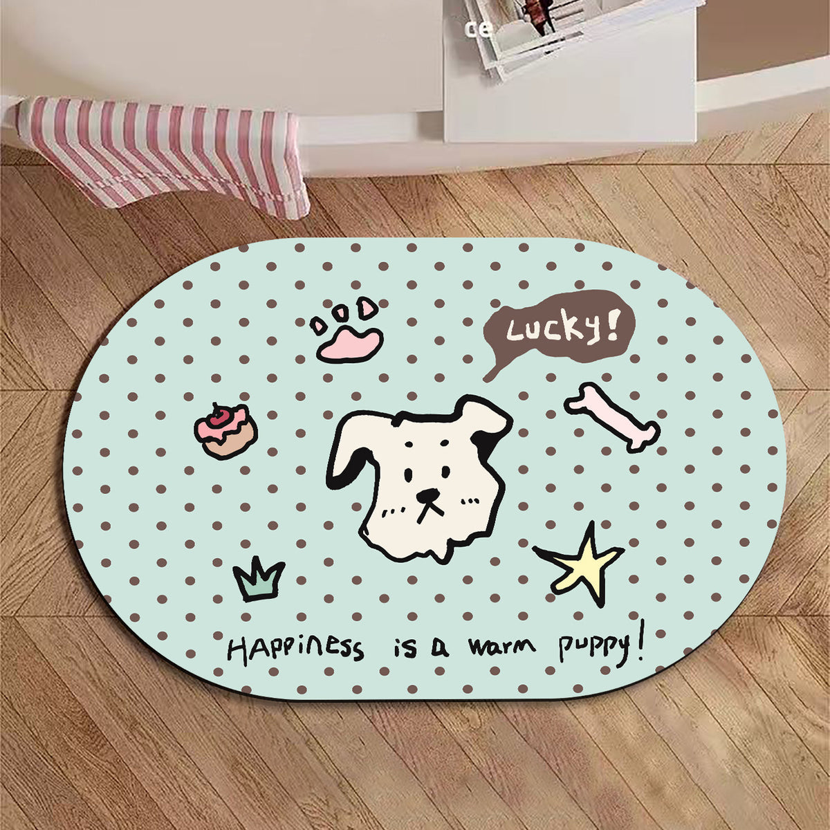 Niedliche hundethemed Plüsch-Badmatte