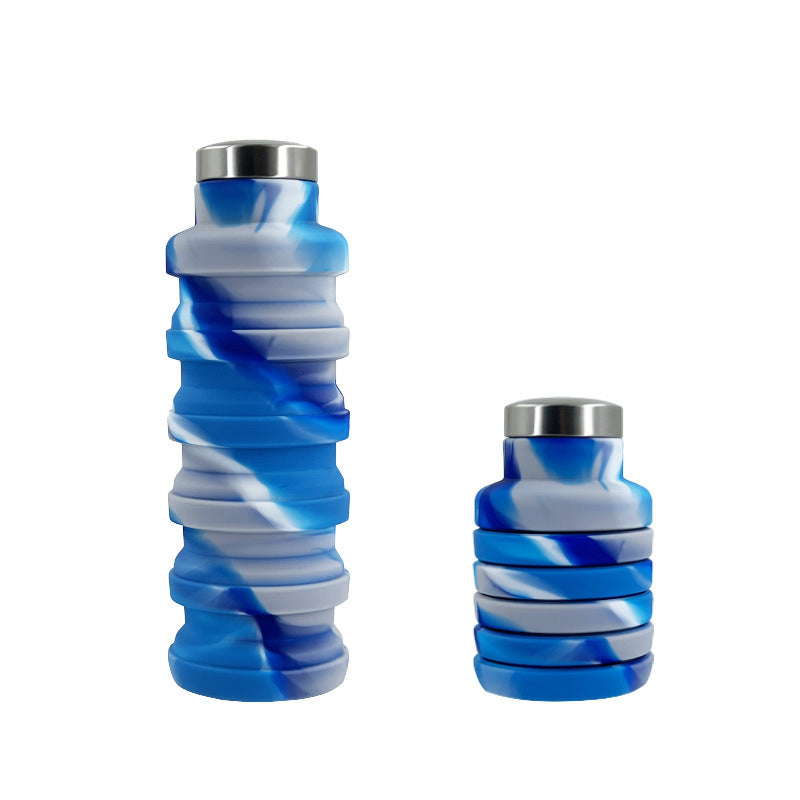 Damen flexible Silikon-Trinkflasche mit integrierter Klappfunktion Brehn