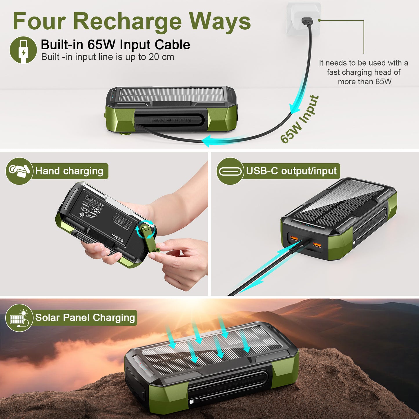 Tragbare Solar-Powerbank Brehn