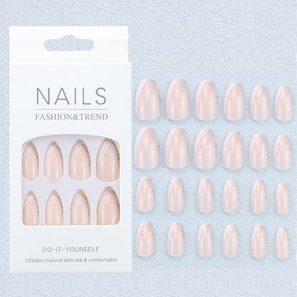Künstlerisches Grafik Press-On Nagelset Brehn