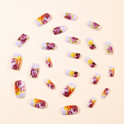 Floral Künstlerische Nagel Wraps Brehn