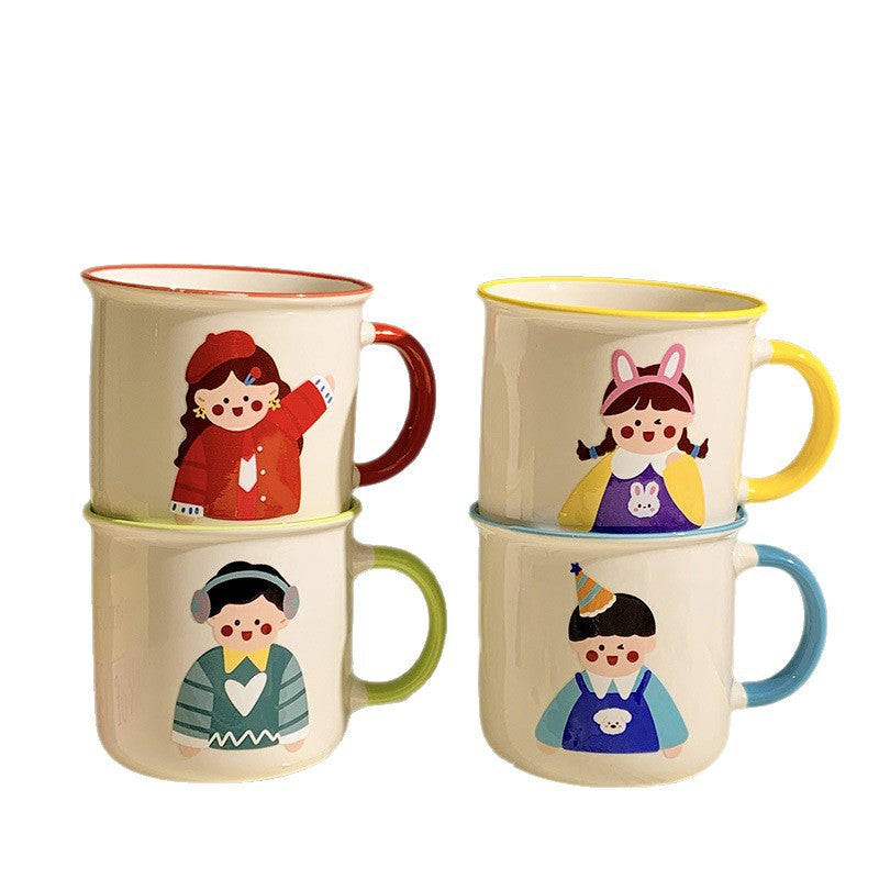 Keramiktasse mit Verspieltem Illustrationsdesign Brehn
