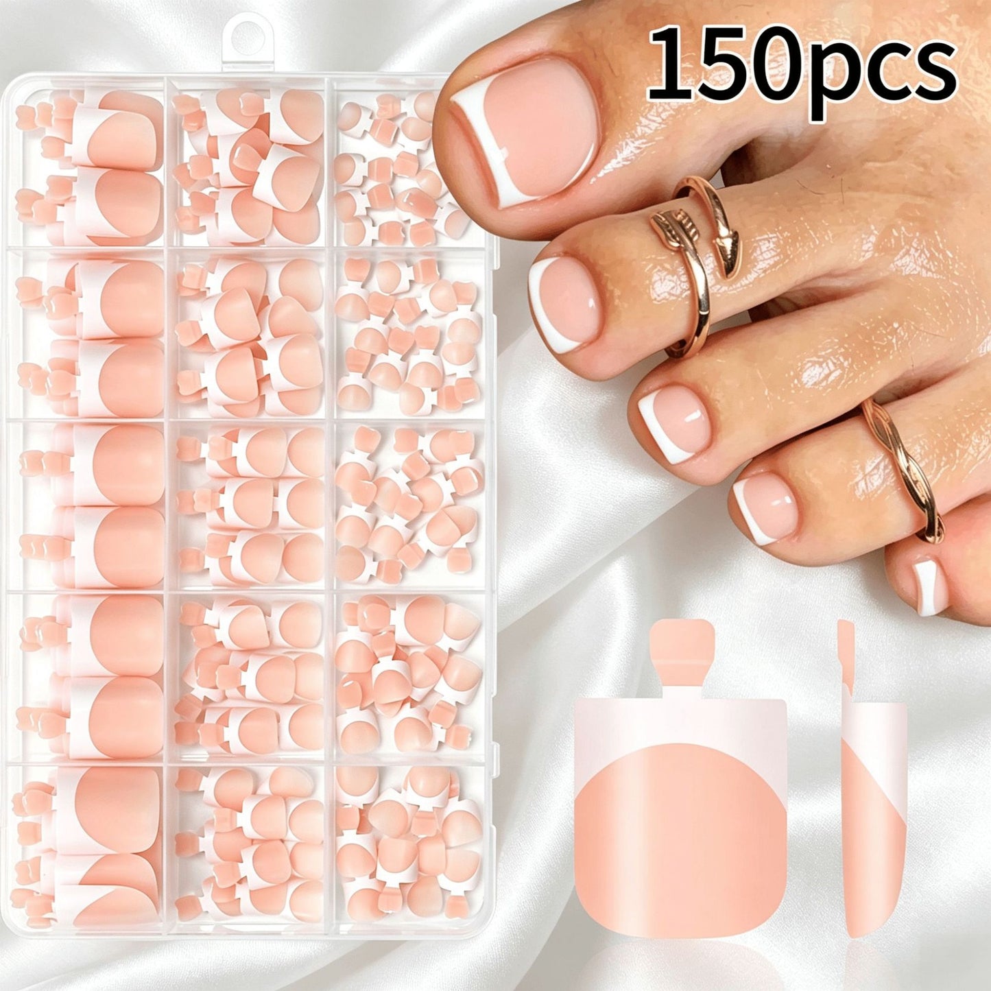 Premium Französisches Tip Kunstnagelset Brehn