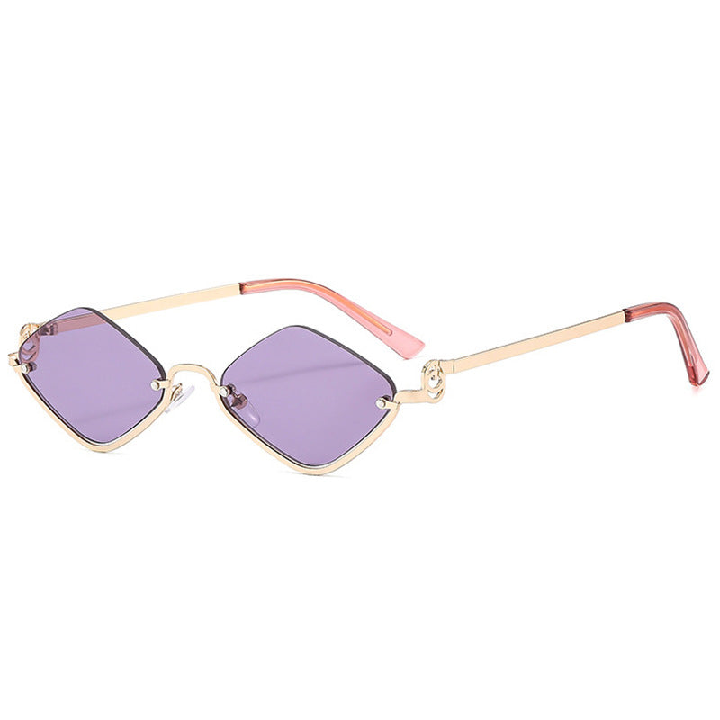 Damen trendy quadratische Sonnenbrille mit filigranem Metallrahmen Brehn