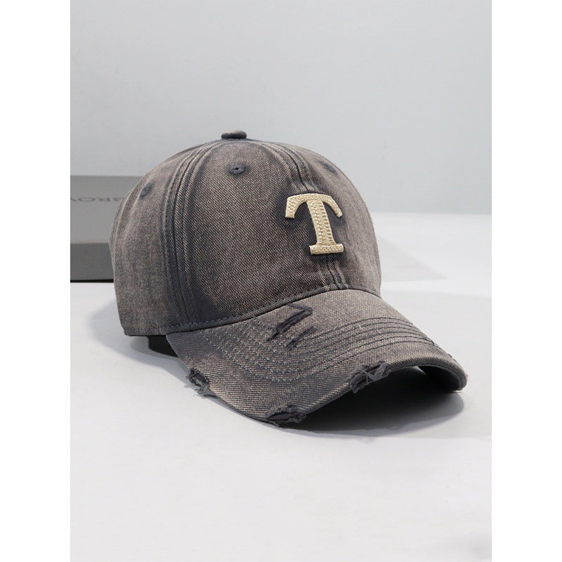 Herren Distressed Denim Cap Brehn