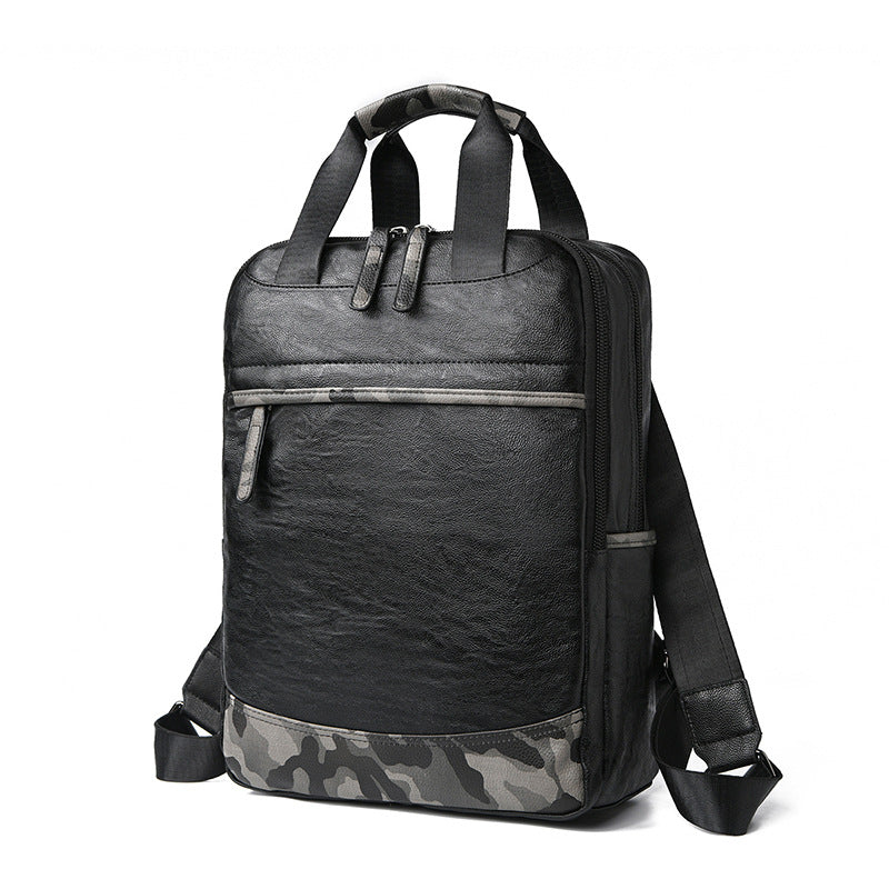 Eleganter Leder Laptop Rucksack Brehn