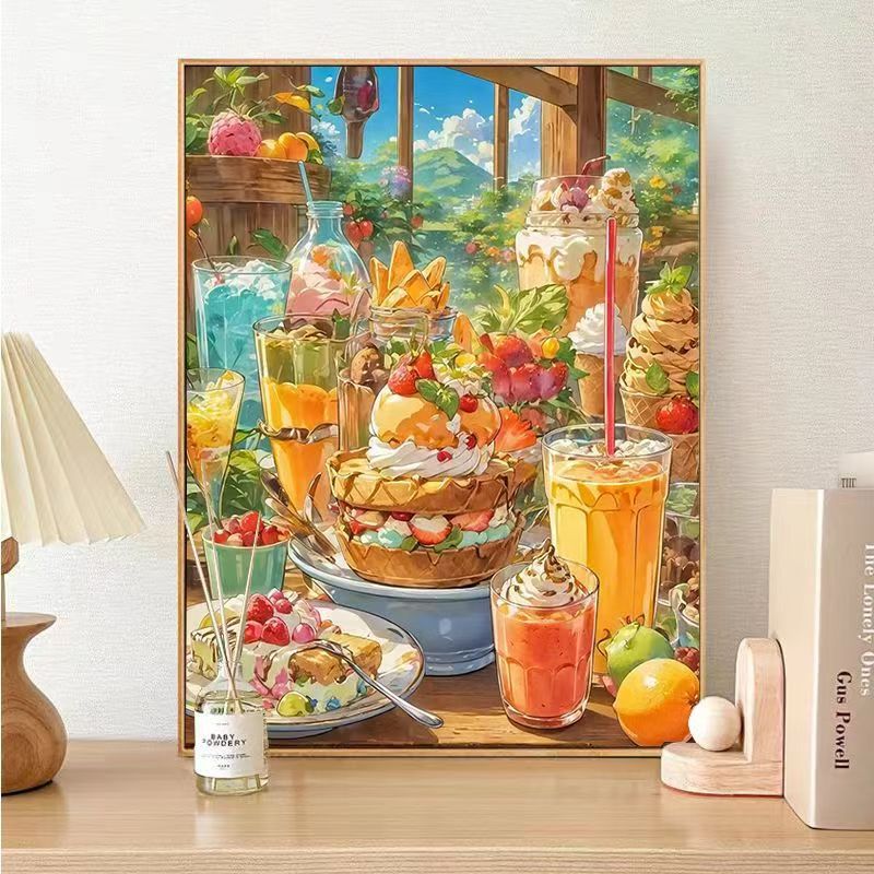 Gourmet Dessert-Themen Leinwand Kunstdruck Brehn