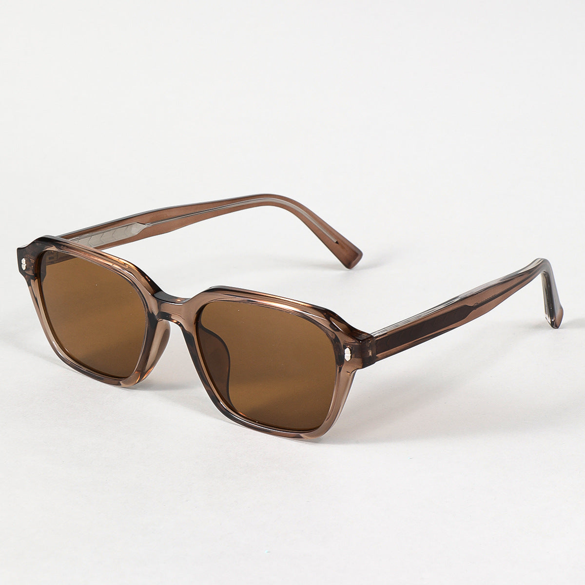Damen rechteckige Sonnenbrille mit trendigem transparenten Rahmen Brehn