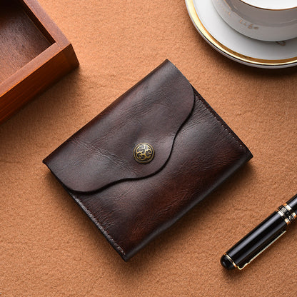 Vintage-inspiriertes Leder-Kartenetui