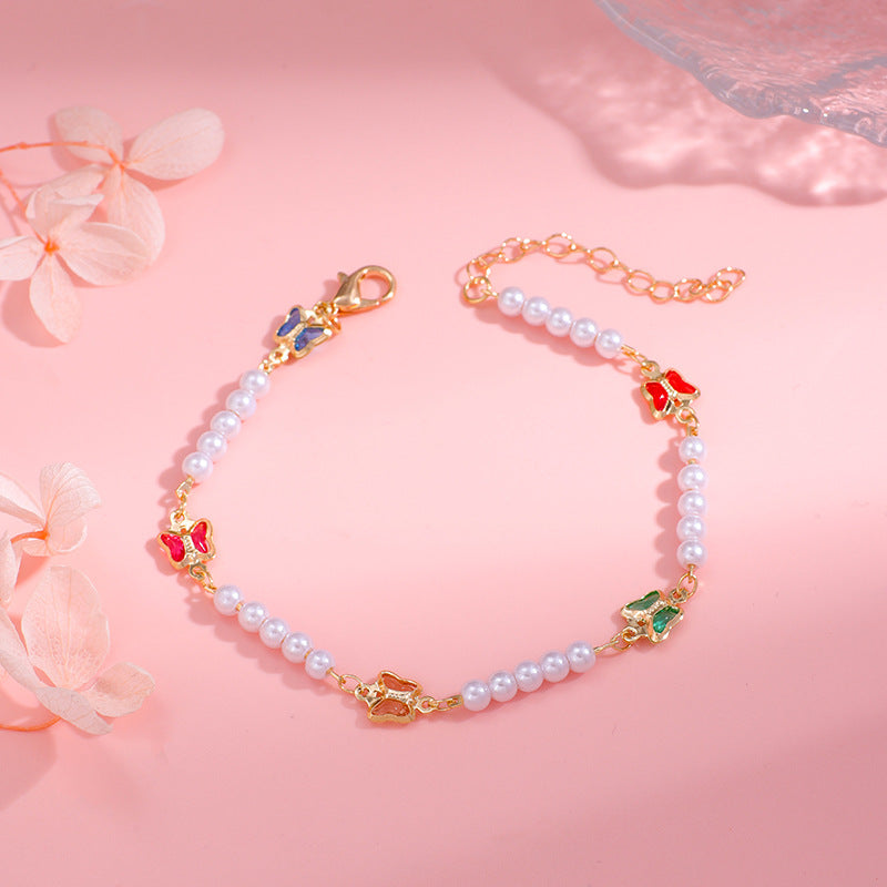 Perlen- und Farbige Böse Augen Armband Brehn