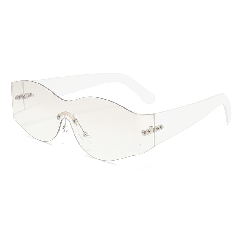 Damen modische Sonnenbrille im futuristischen Look Brehn