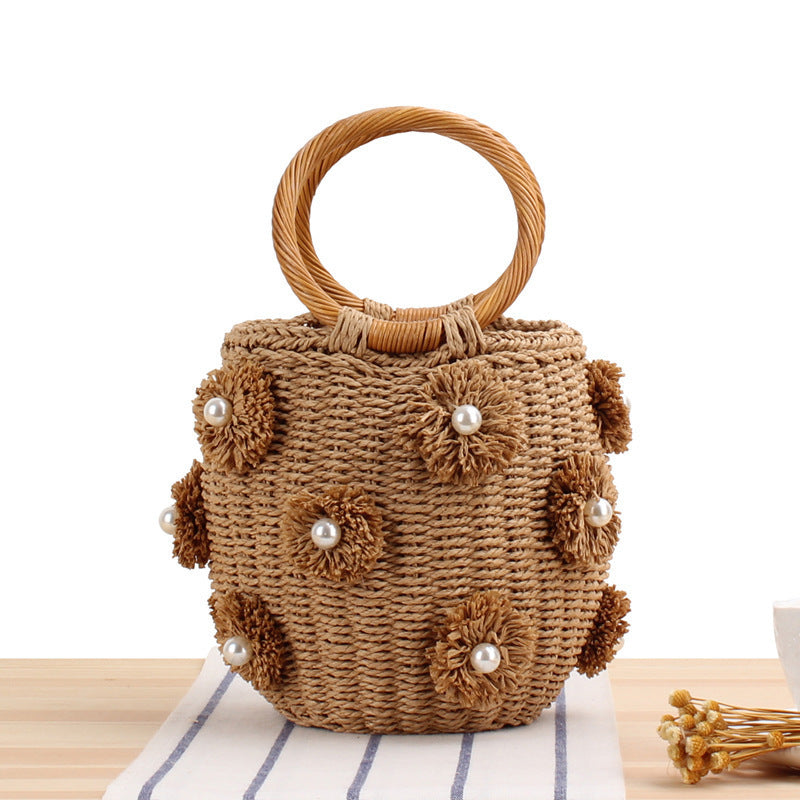 Handtasche mit Einzigartigen Perlenapplikationen Brehn