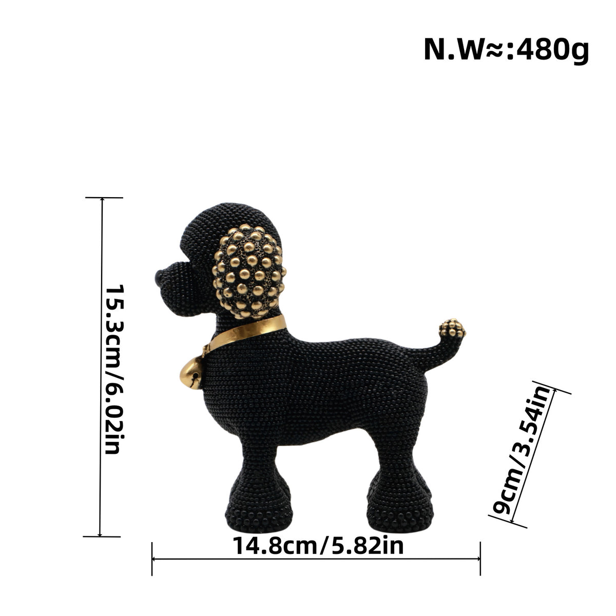 Dekorative Hundefigur im modernen Design Brehn