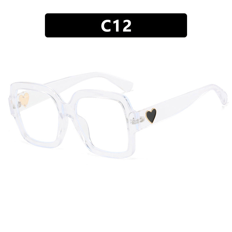 Damen quadratische Sonnenbrille mit modischem Herzakzent Brehn
