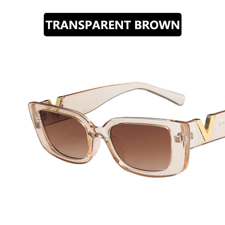 Damen moderne Cat-Eye Sonnenbrille mit Metallic-Details Brehn