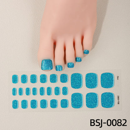Dekorative Glitter-Fußnagel-Wraps