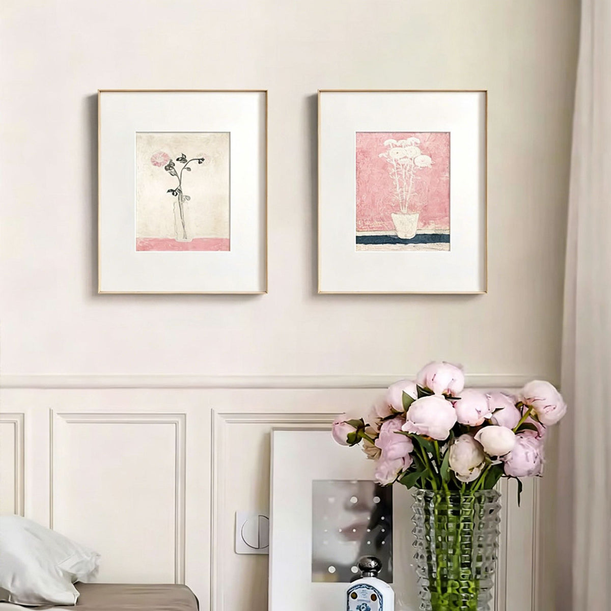 Gerahmte florale Stillleben Wandkunst