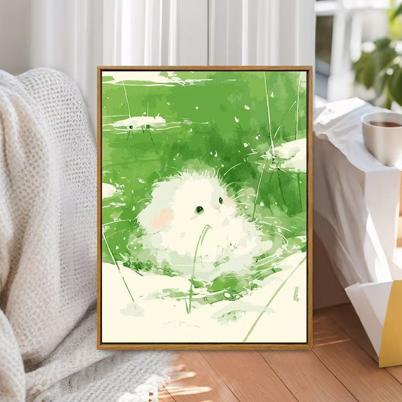 Verspielt Hase Illustration Leinwand Kunst Brehn