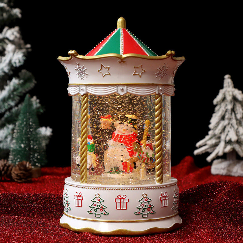 Nostalgische Weihnachtslaterne mit bewegter Szenen Brehn