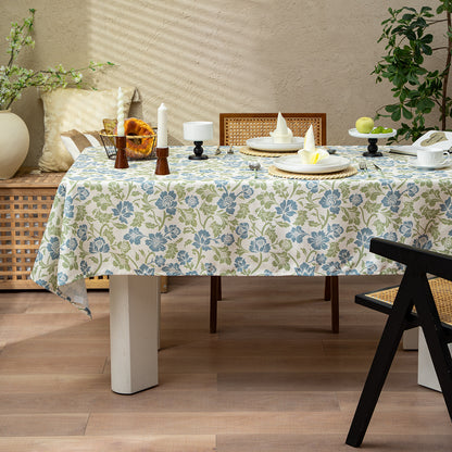 Rechteckige Tischdecke im Landhausstil aus Baumwollmischgewebe mit floralem Allover-Print Brehn