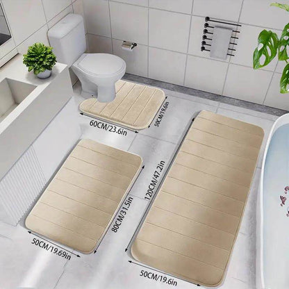 Rutschfeste Badezimmermatten-Set