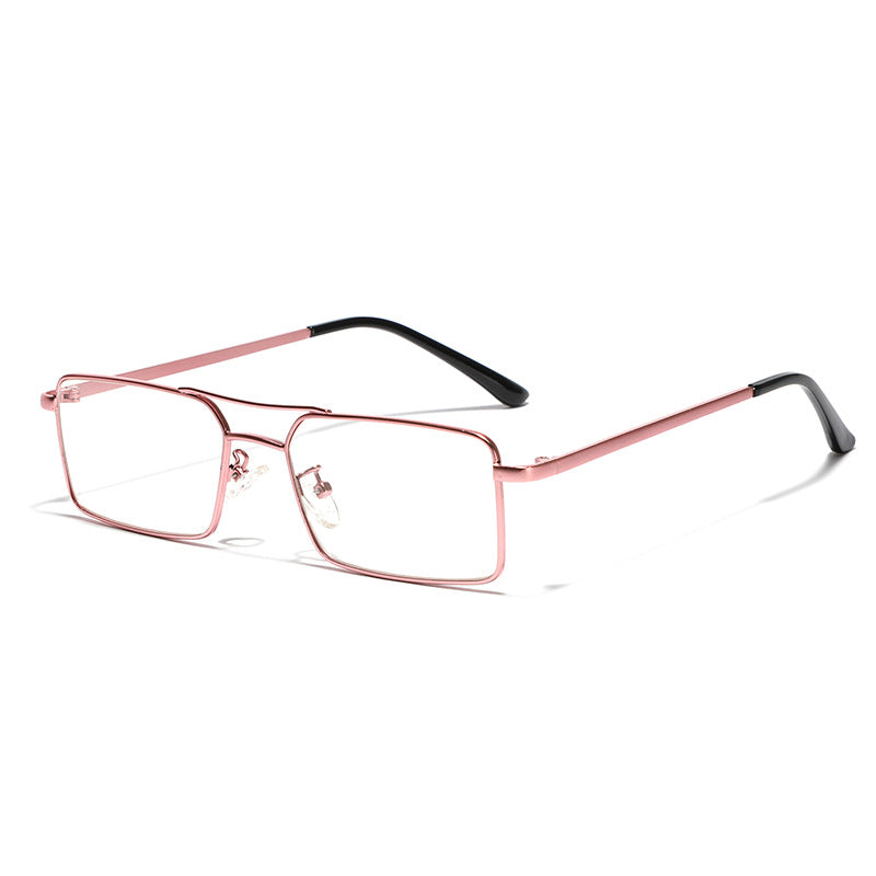 Damen modische rechteckige Brille mit stilvollem Metallrahmen Brehn