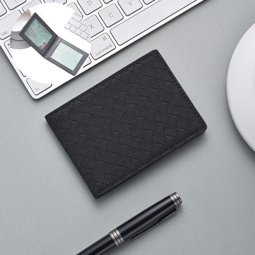 Stylische Woven Leather Cardholder Brehn