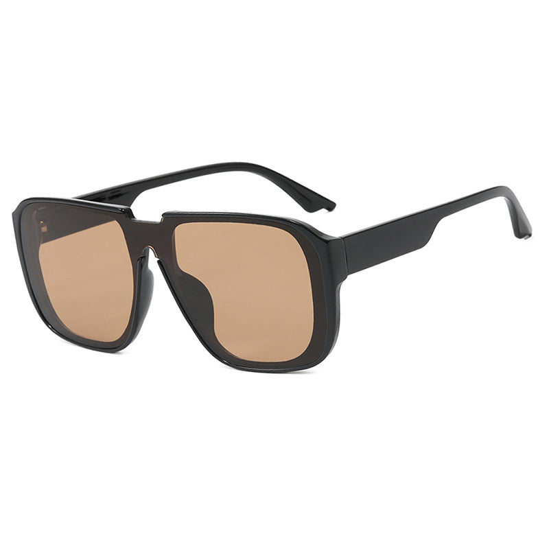 Damen trendy quadratische Sonnenbrille mit transparentem, grünem Rahmen und schützendem UV-Filter Brehn