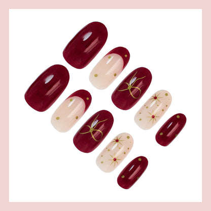Kunstnagelset mit luxuriösen Verzierungen und modernen Designs Brehn