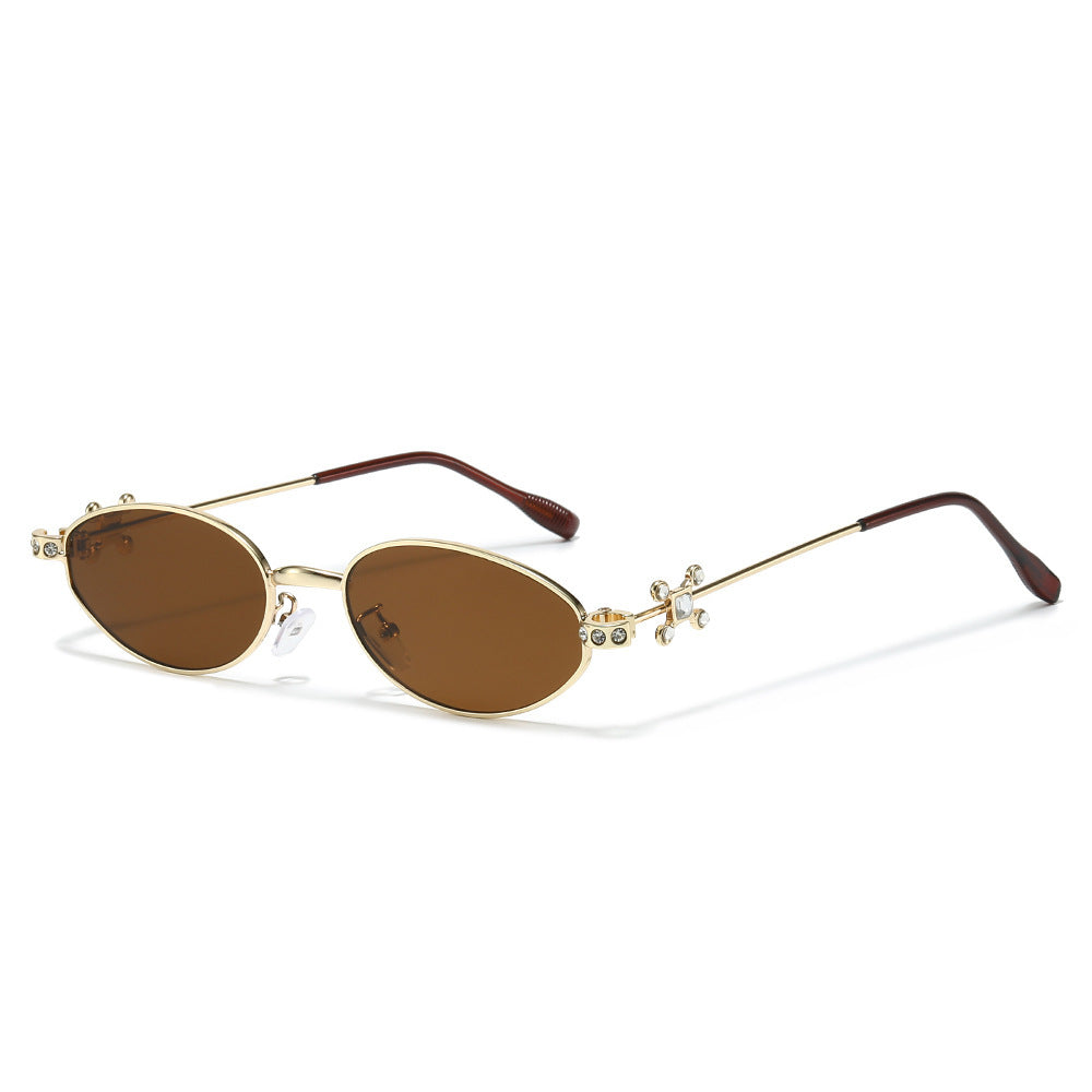 Elegante mit Strass verzierten Cateye-Sonnenbrille Brehn
